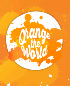 Orange the World Logo in Orange