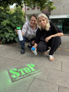 stop logo sprühkreide