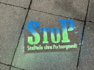 stop logo sprühkreide