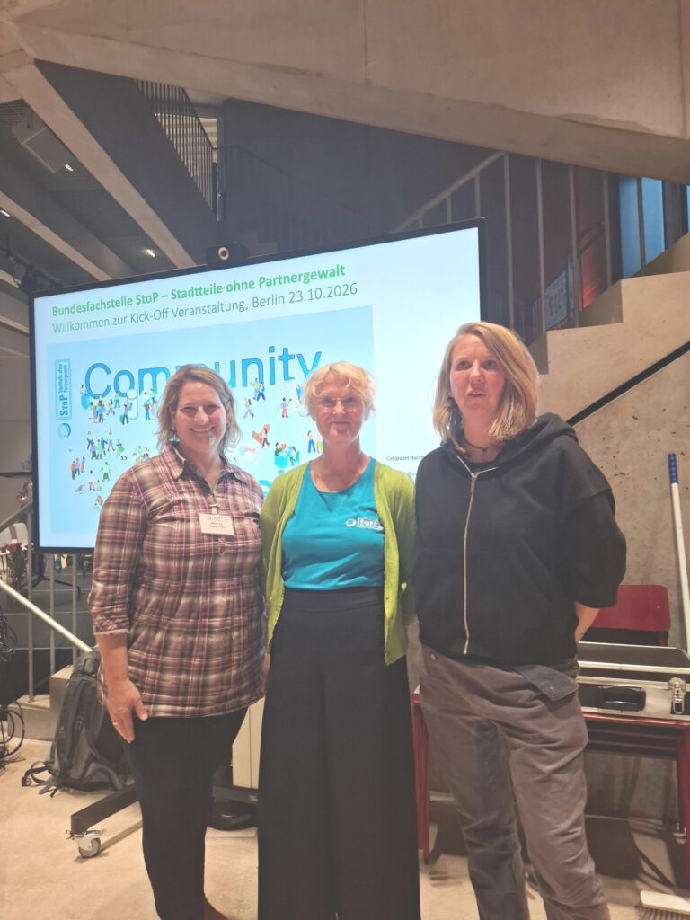 Foto mit der StoP-Erfinderin Prof. Dr. Sabine Stövesand.