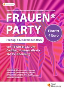 Flyer zur Frauenparty am 13.11.2026
