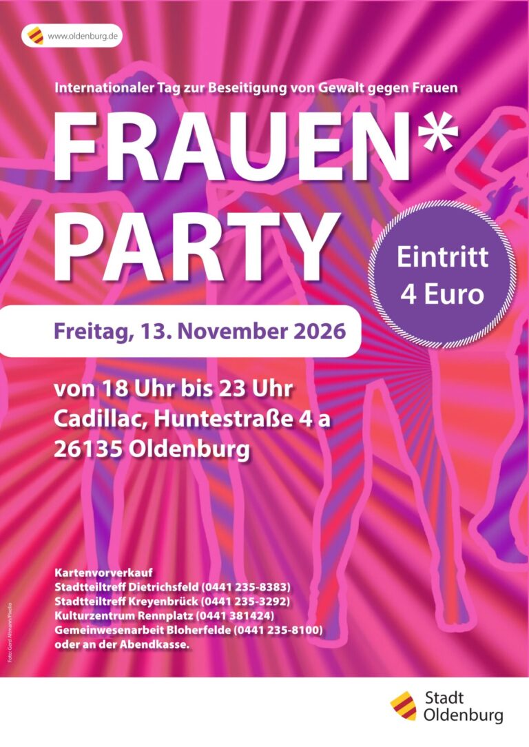 Flyer zur Frauenparty am 13.11.2026
